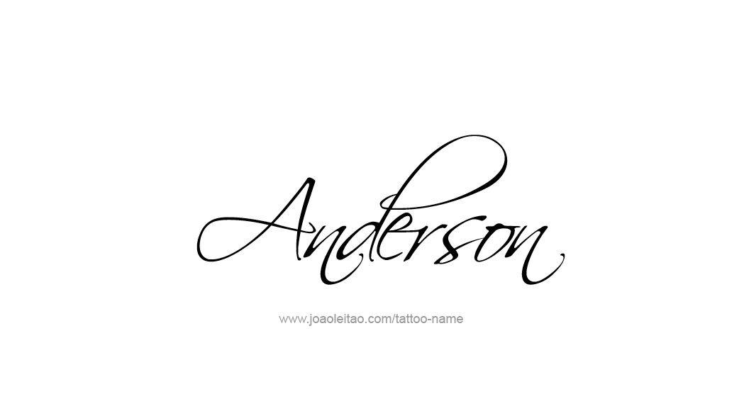 Tattoo Design  Name Anderson   