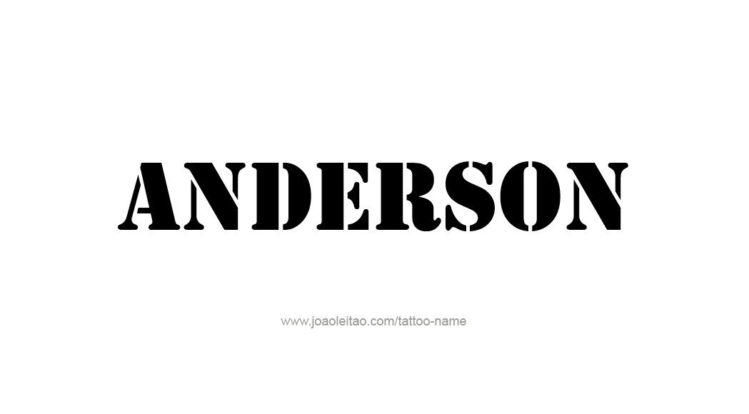 Anderson Name Tattoo Designs