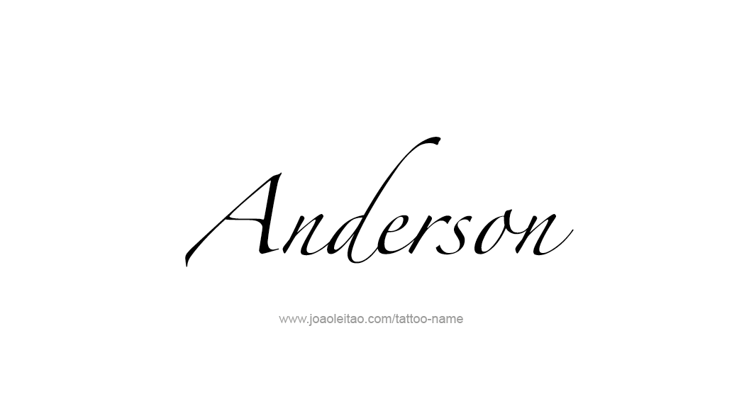 Tattoo Design  Name Anderson   