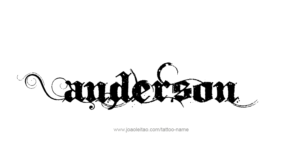 Tattoo Design  Name Anderson   