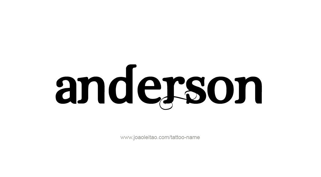 Tattoo Design  Name Anderson   