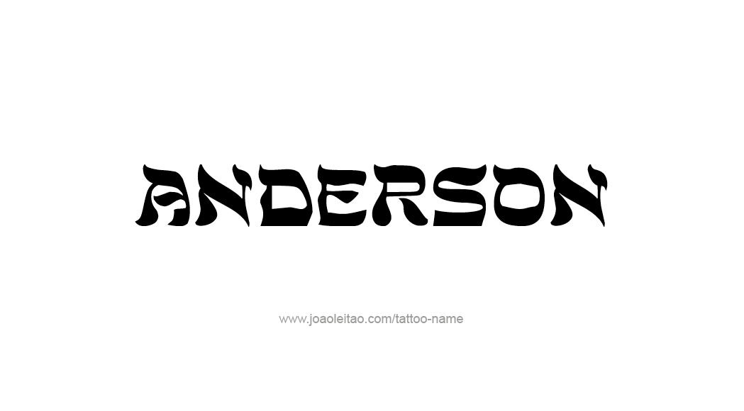 Tattoo Design  Name Anderson   