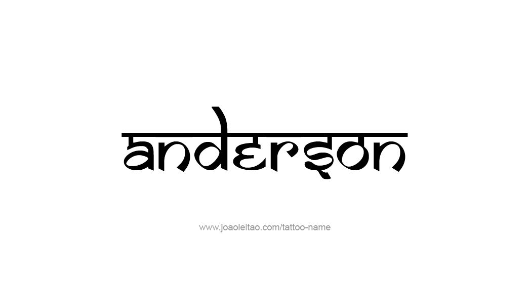 Tattoo Design  Name Anderson   