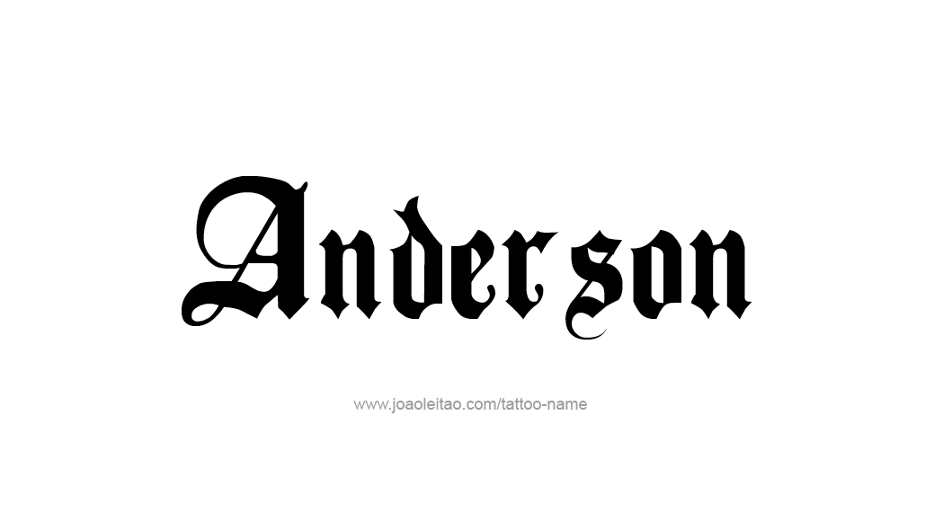 Tattoo Design  Name Anderson   