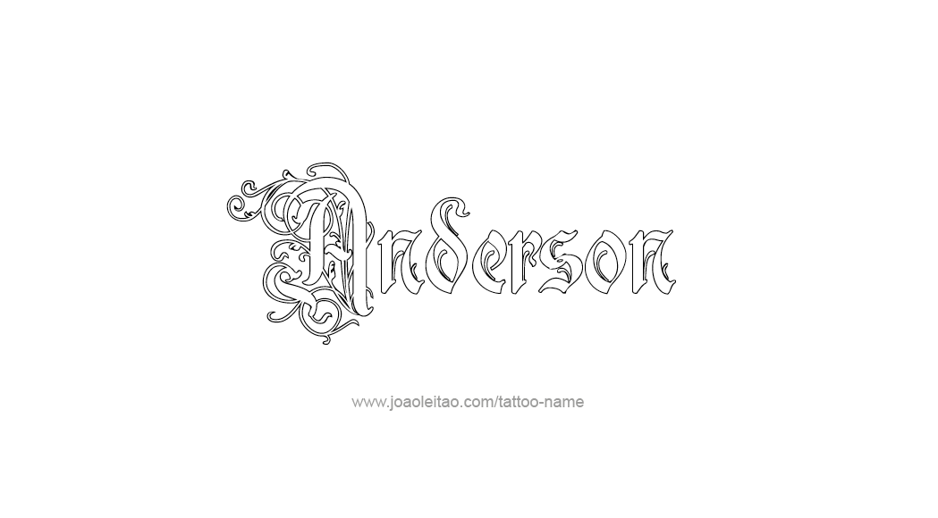 Tattoo Design  Name Anderson   