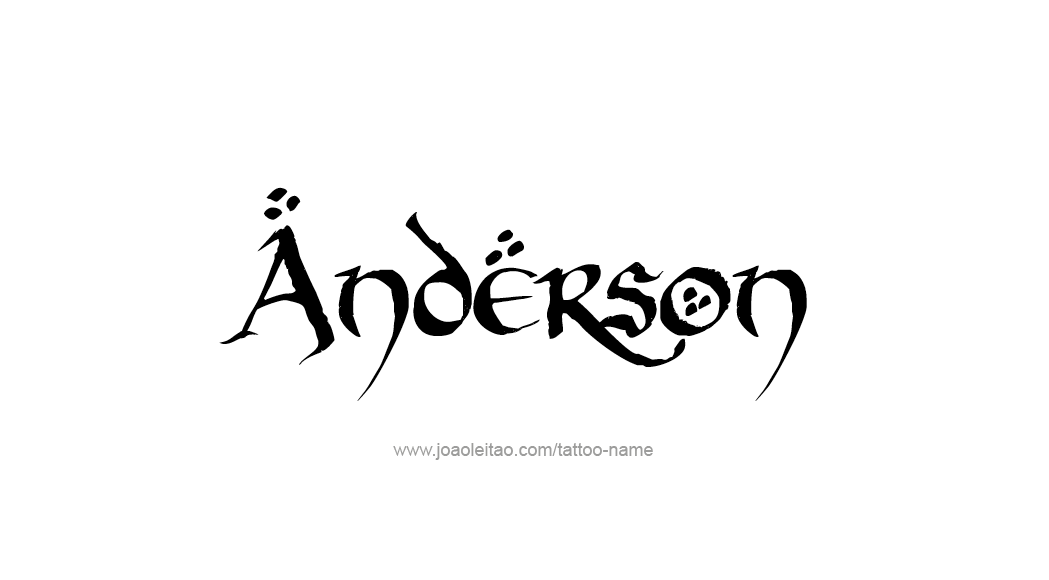 Tattoo Design  Name Anderson   