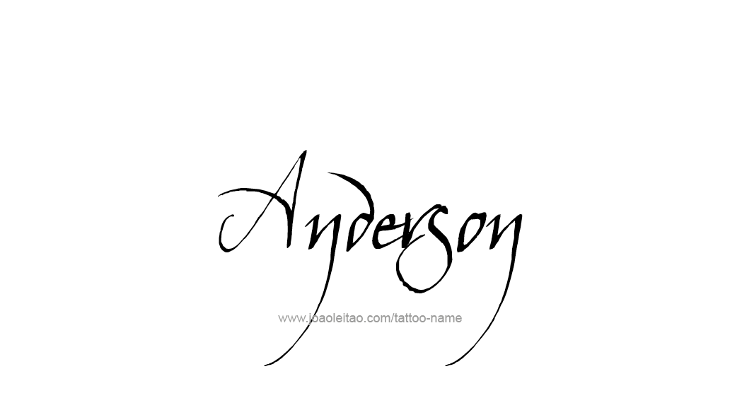 Tattoo Design  Name Anderson   