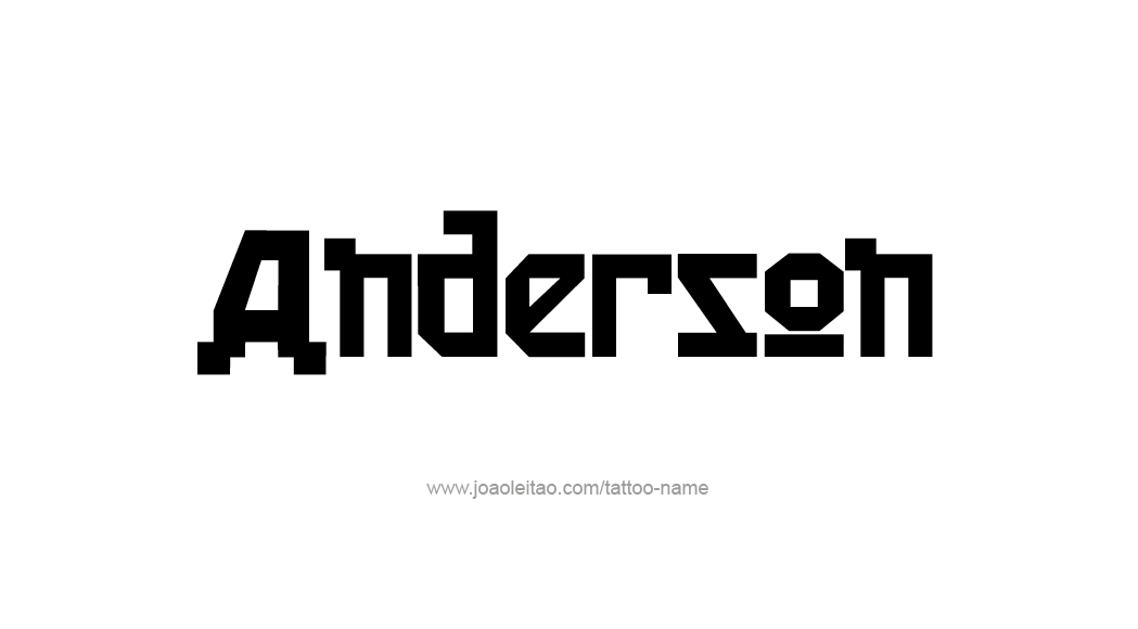 Tattoo Design  Name Anderson   