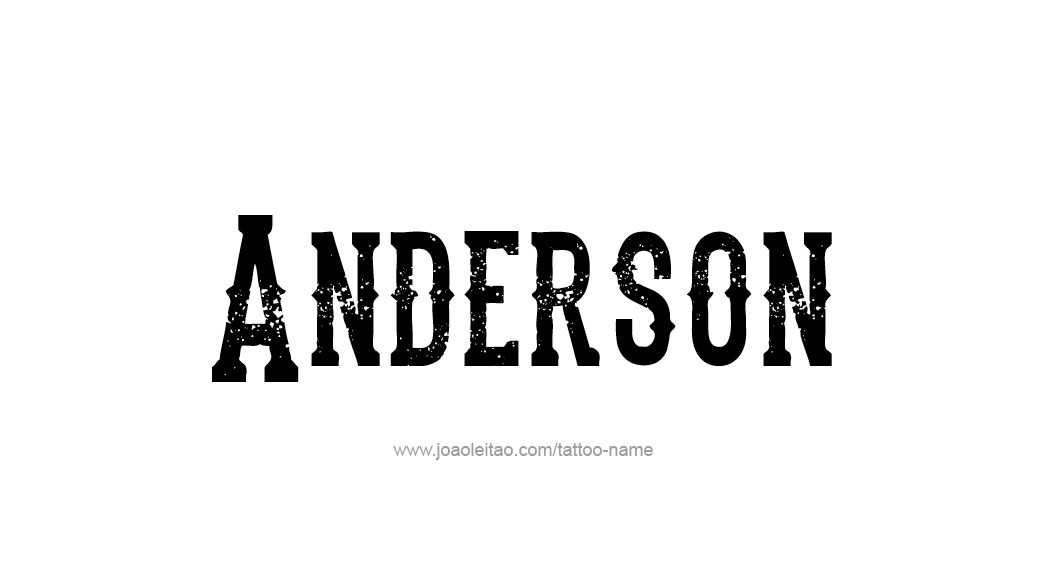 Tattoo Design  Name Anderson   