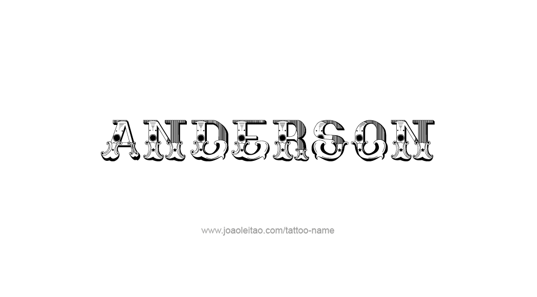 Tattoo Design  Name Anderson   