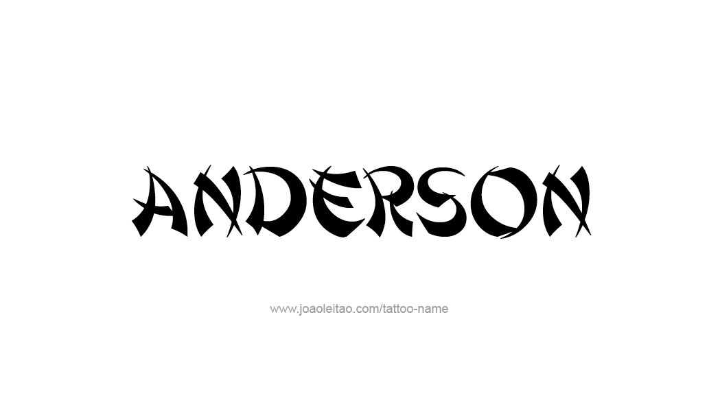 Tattoo Design  Name Anderson