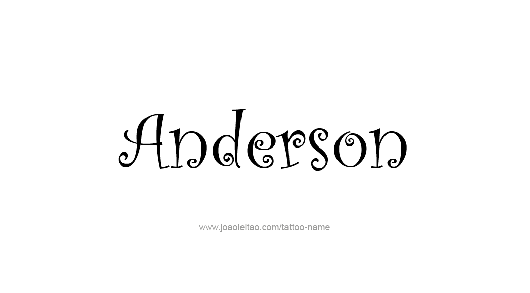 Tattoo Design  Name Anderson   