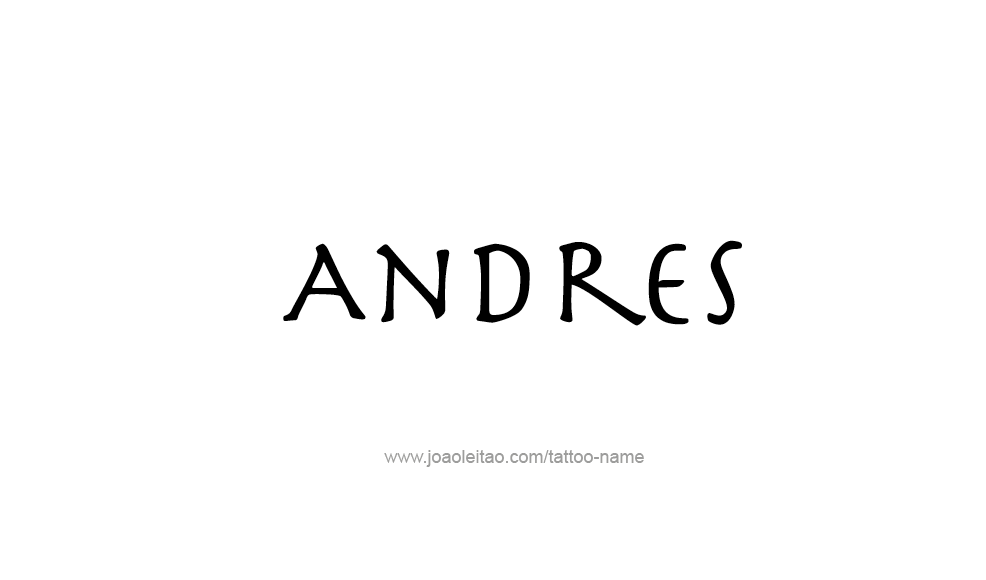 Tattoo Design  Name Andres   