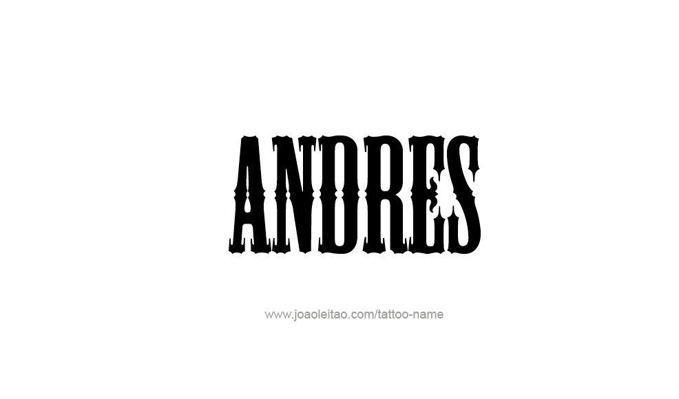 Tattoo Design  Name Andres   