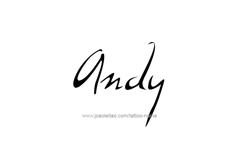 Tattoo Design  Name Andy   