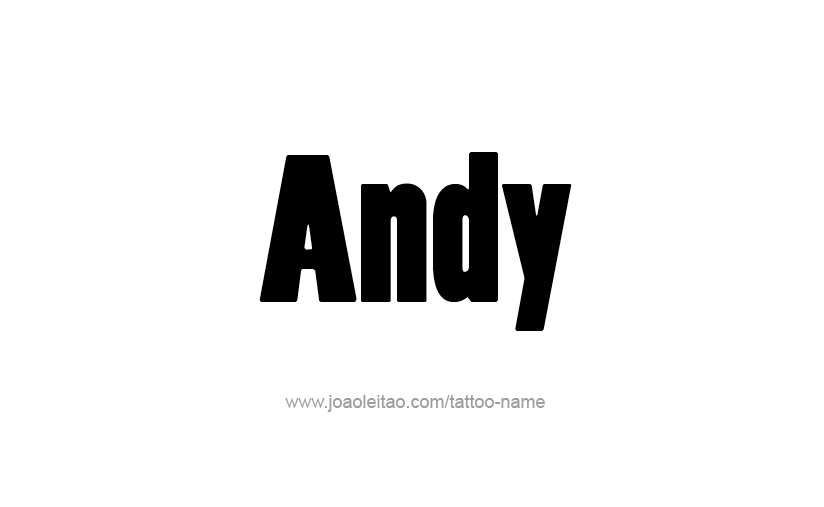 Tattoo Design  Name Andy   