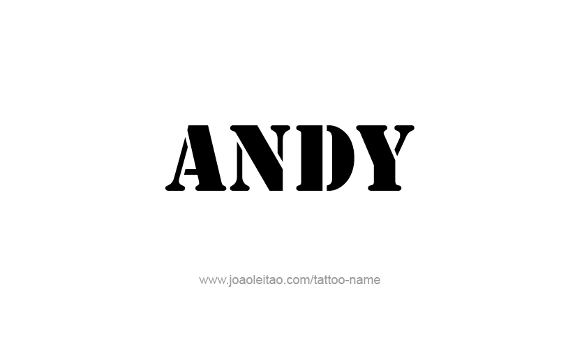 Tattoo Design  Name Andy   