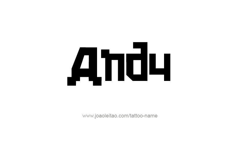 Tattoo Design  Name Andy   