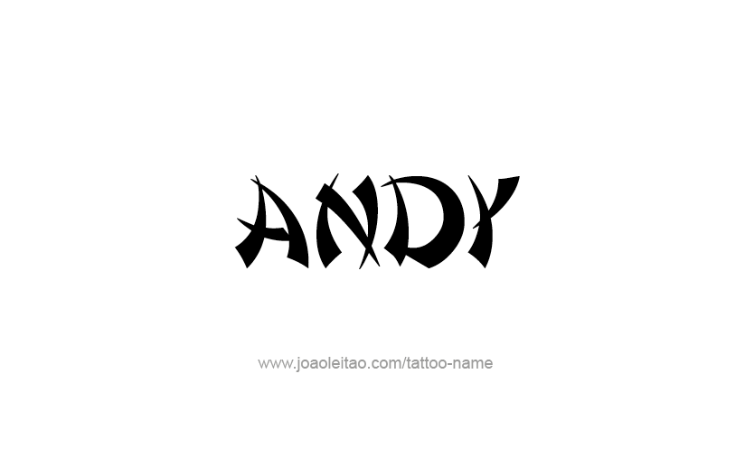 Tattoo Design  Name Andy