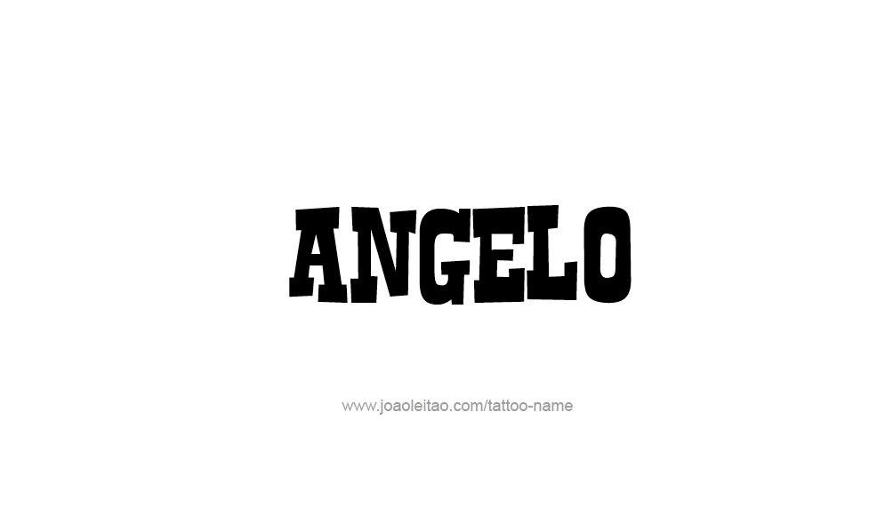 Tattoo Design  Name Angelo   