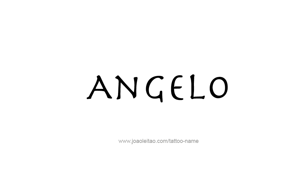 Tattoo Design  Name Angelo   