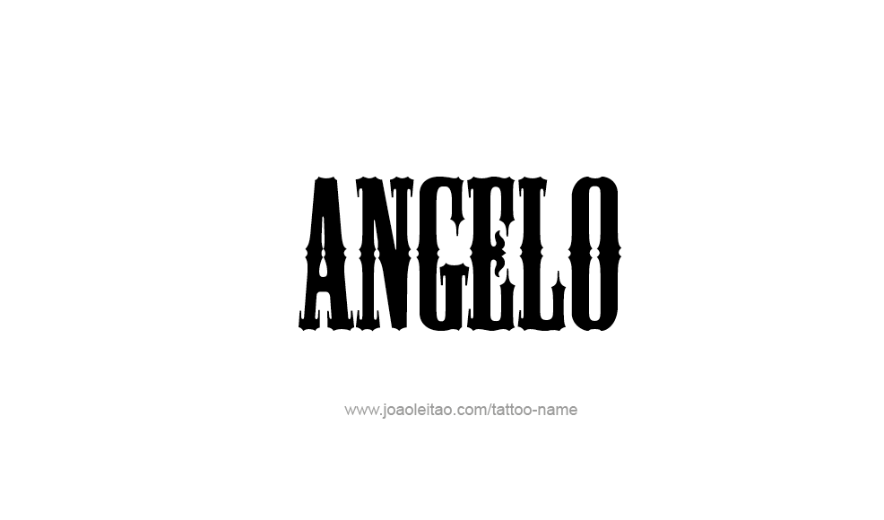 Tattoo Design  Name Angelo   