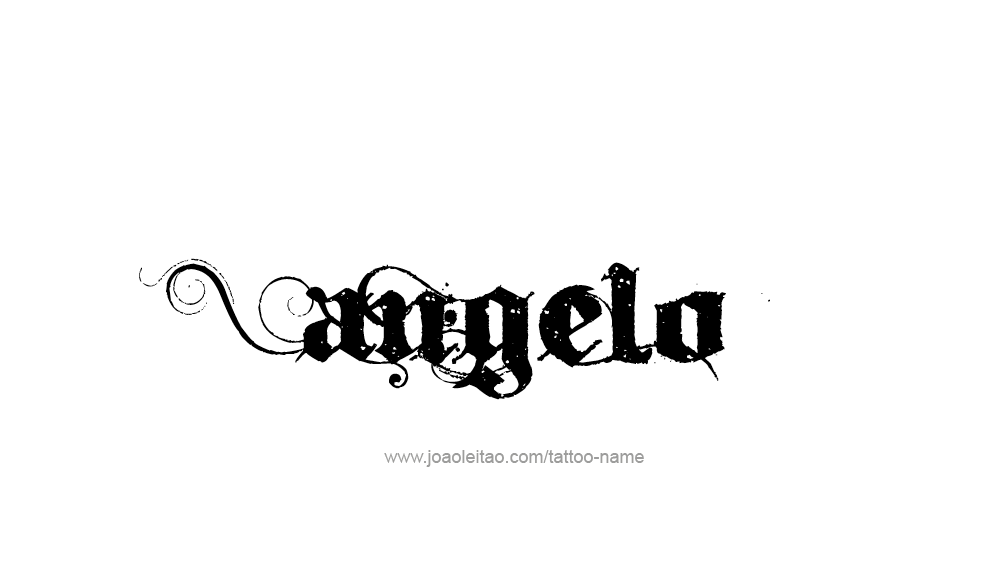 Tattoo Design  Name Angelo   