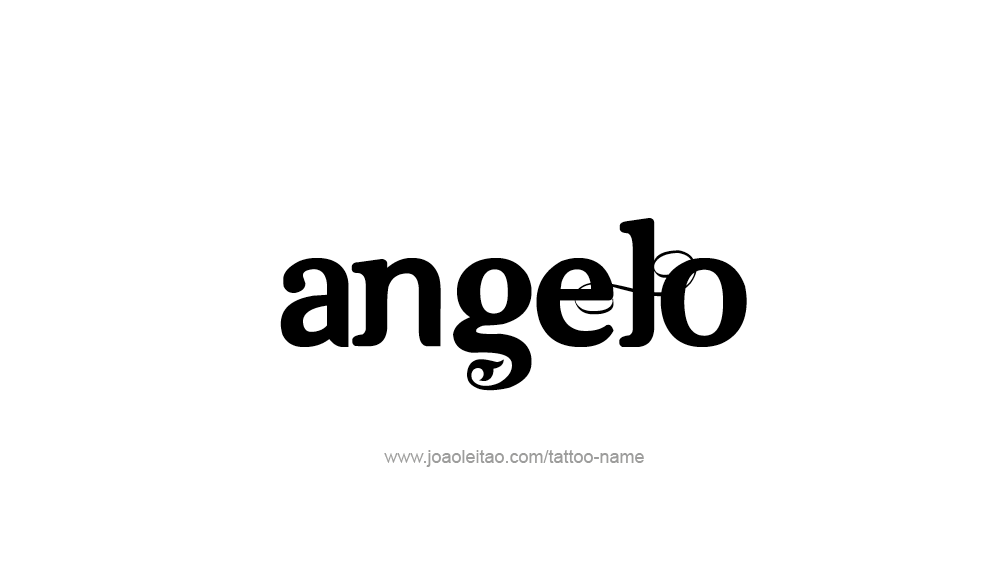 Tattoo Design  Name Angelo   