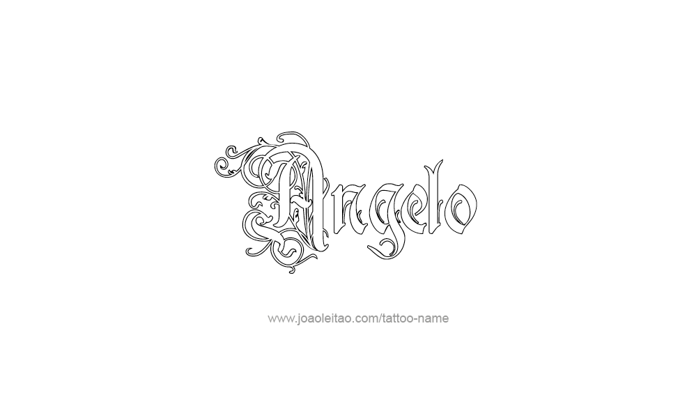 Tattoo Design  Name Angelo   