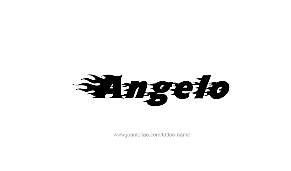 Tattoo Design  Name Angelo   