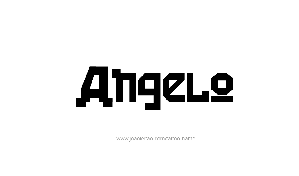 Tattoo Design  Name Angelo   