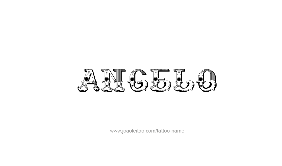 Tattoo Design  Name Angelo   