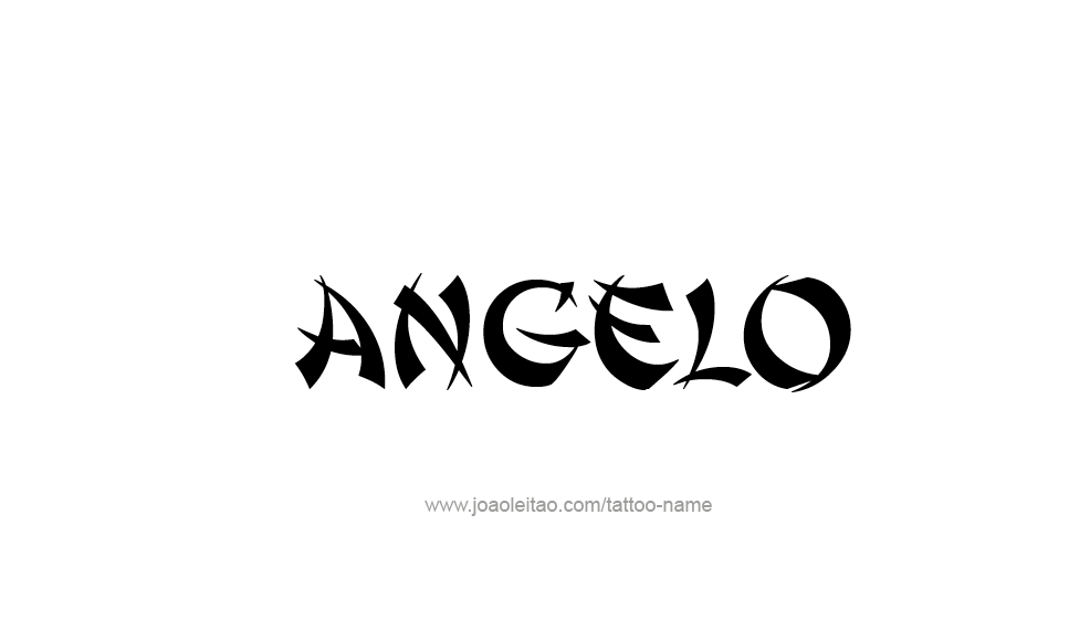 Tattoo Design  Name Angelo