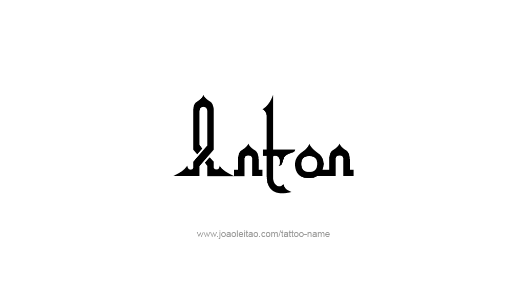 Tattoo Design  Name Anton   