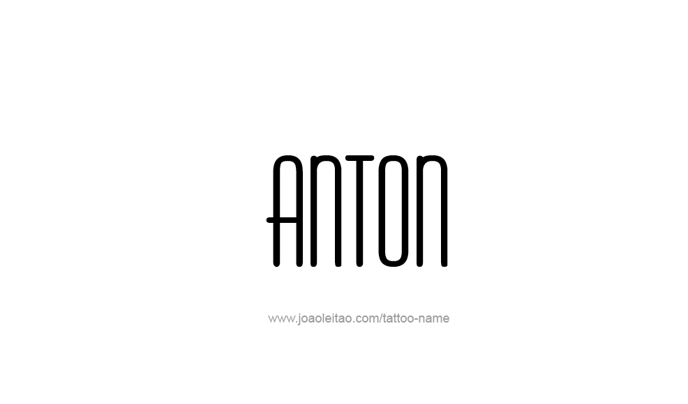 Tattoo Design  Name Anton   