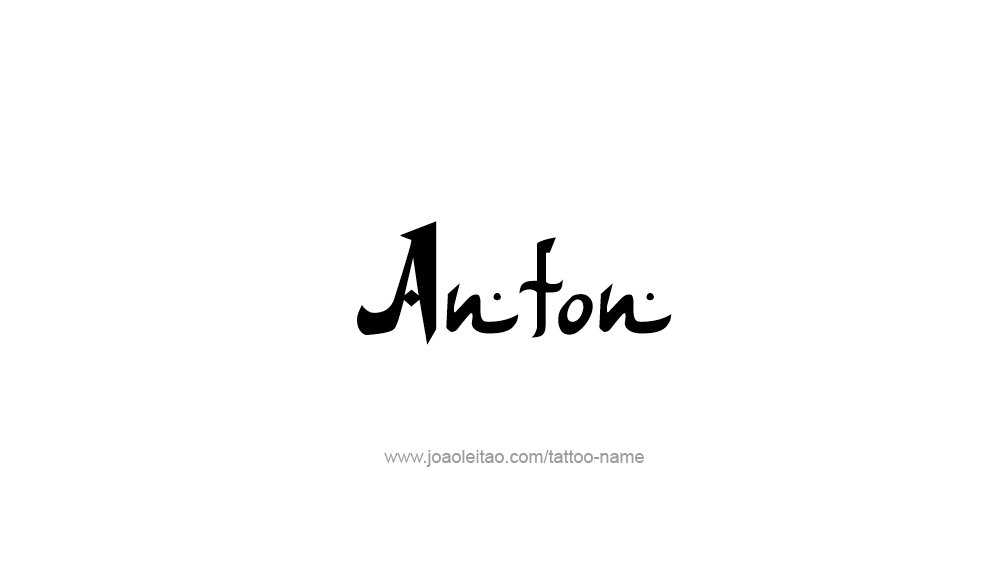 Tattoo Design  Name Anton   