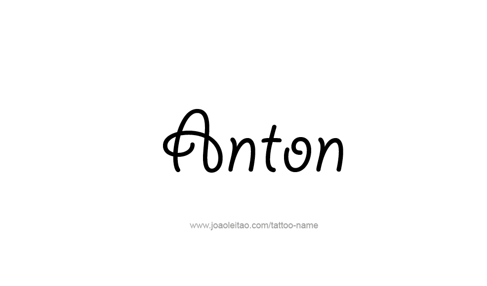 Tattoo Design  Name Anton   