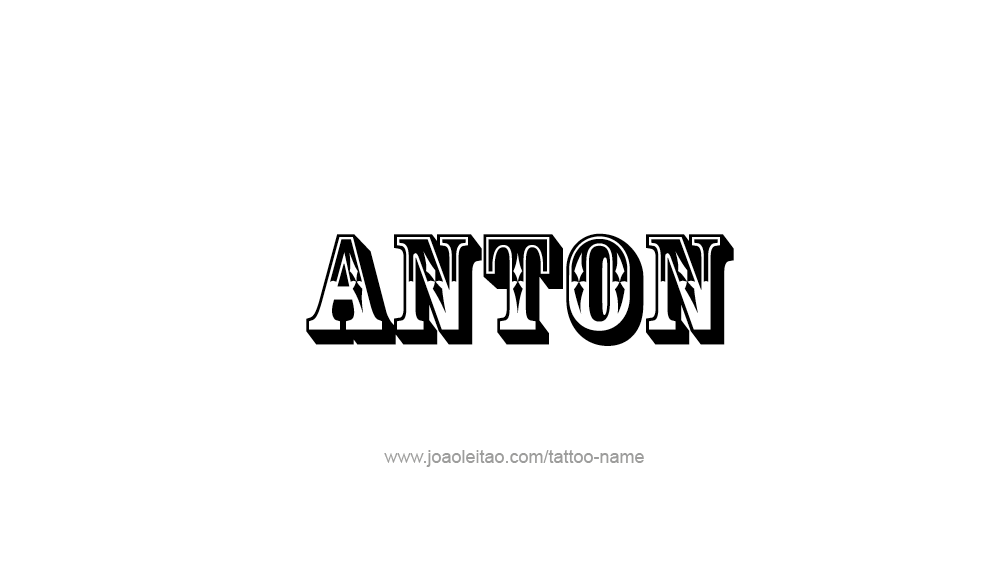 Tattoo Design  Name Anton   