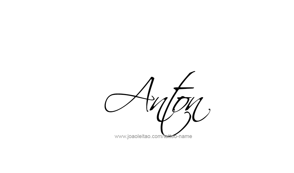 Tattoo Design  Name Anton   