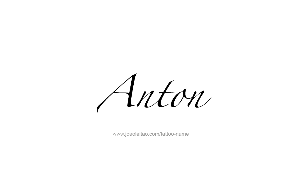 Tattoo Design  Name Anton   