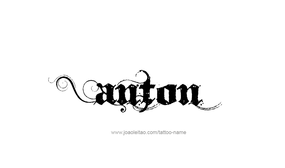 Tattoo Design  Name Anton   
