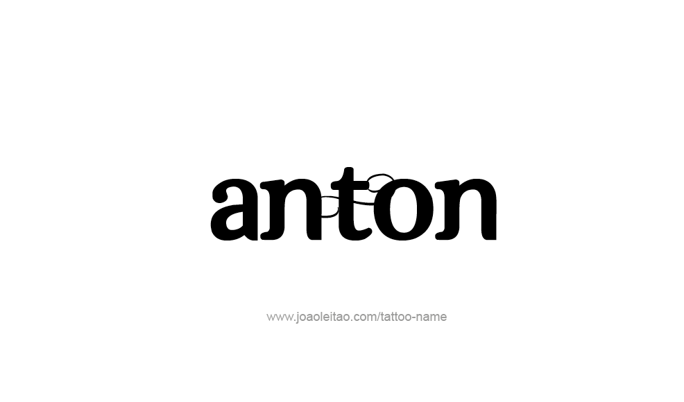 Tattoo Design  Name Anton   