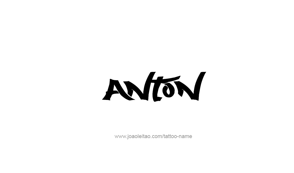 Tattoo Design  Name Anton   