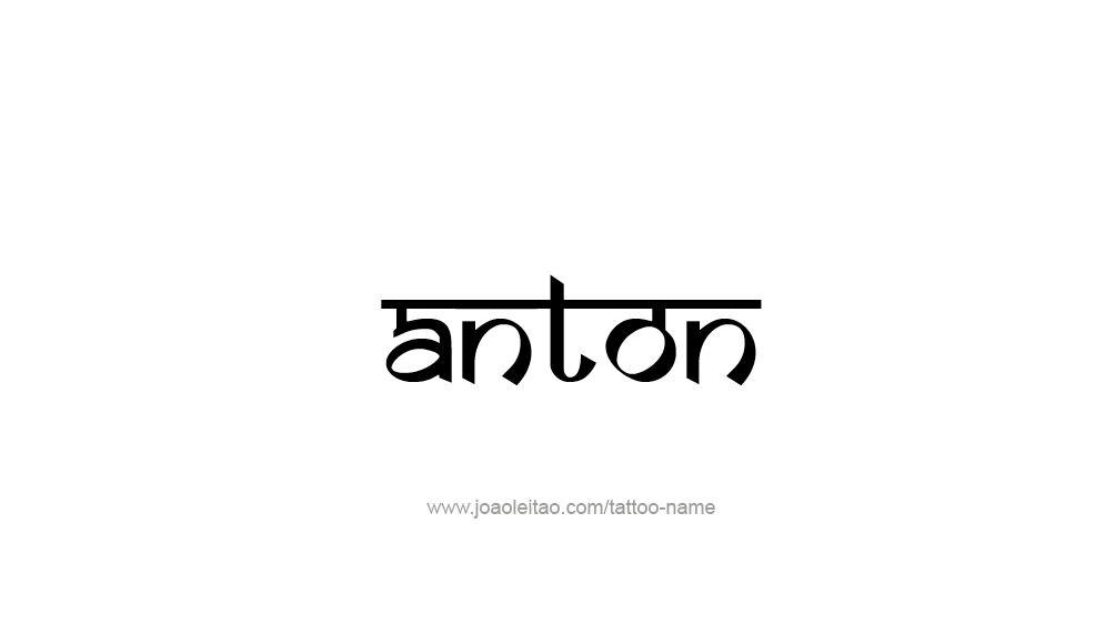 Tattoo Design  Name Anton   