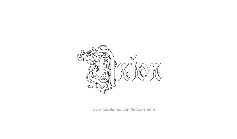 Tattoo Design  Name Anton   