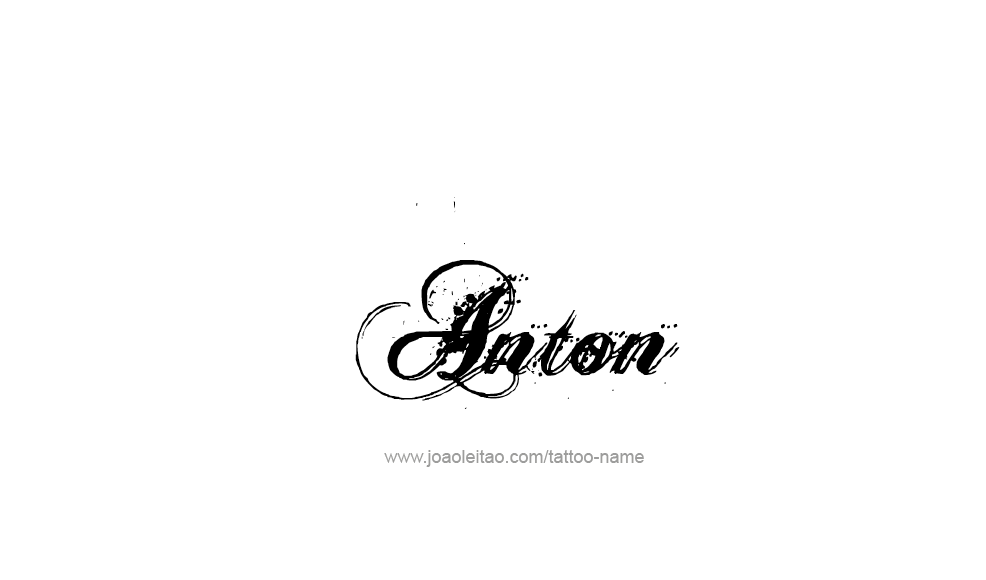 Tattoo Design  Name Anton   