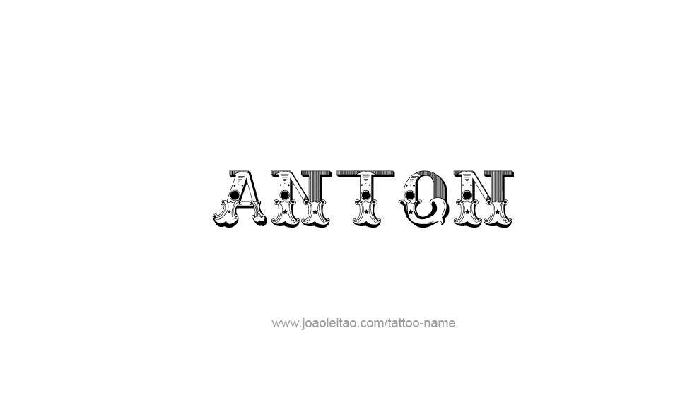 Tattoo Design  Name Anton   