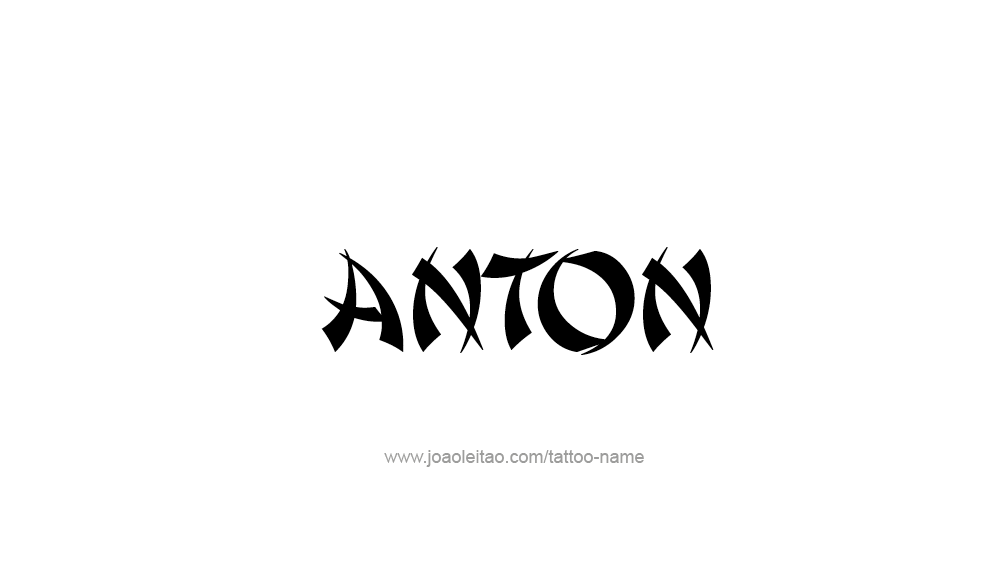 Tattoo Design  Name Anton