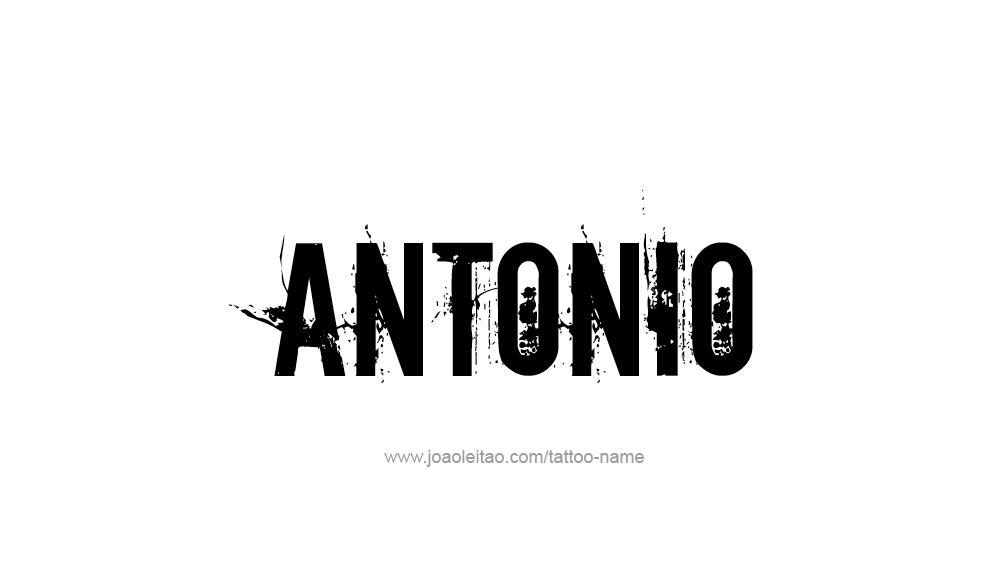 Tattoo Design  Name Antonio   