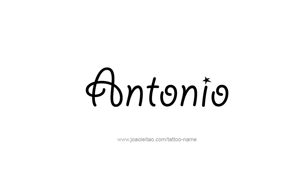 Tattoo Design  Name Antonio   